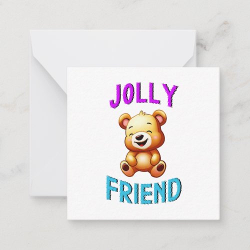 Jolly Friend Pandas July Bears 30 Teddy Friendship Note Card