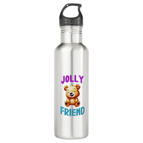Jolly Friend Pandas July Bears 30 Teddy Friendship Stainless Steel Water Bottle