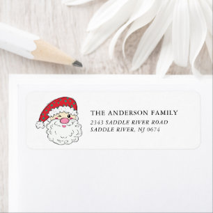 Jolly Fun Santa Return Address Label