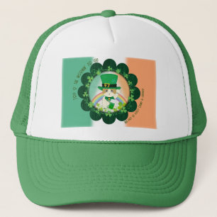 Jolly Ginger Tabby Irish Cheer Trucker Hat