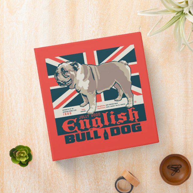 Jolly Good English Bulldog 3 Ring Binder (In Situ)