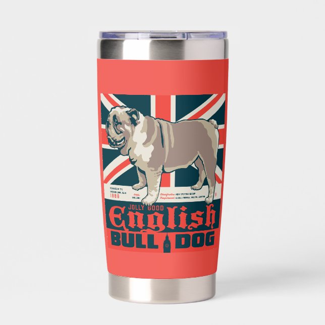 Jolly Good English Bulldog Insulated Tumbler (Front)