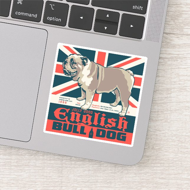 Jolly Good English Bulldog Sticker (Detail)