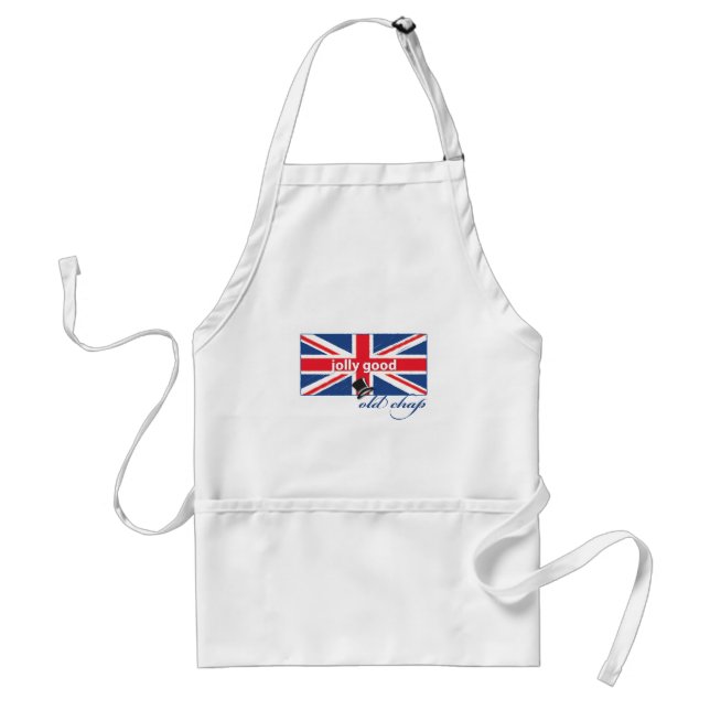 Jolly good old chap! adult apron (Front)
