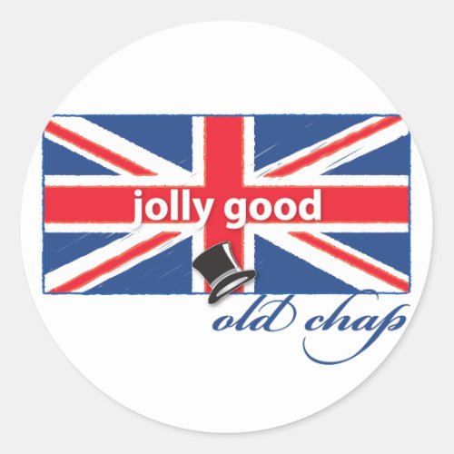 Jolly good old chap classic round sticker
