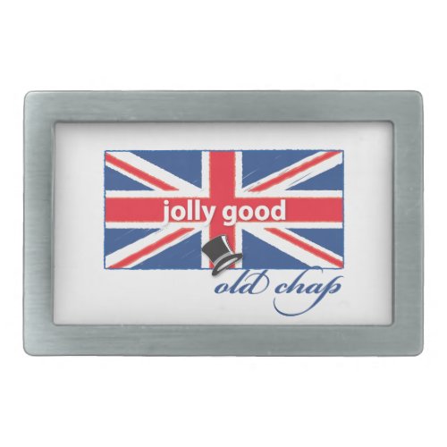 Jolly good old chap rectangular belt buckle