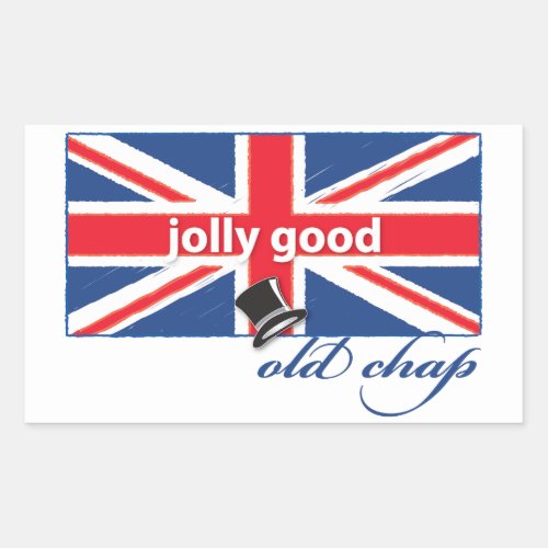 Jolly good old chap rectangular sticker