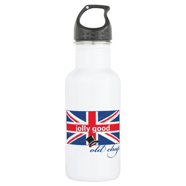 Jolly good old chap! water bottle (Front)