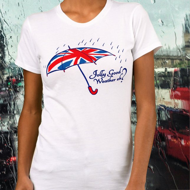 Jolly good weather eh? union jack umbrella t-shirt (Creator Uploaded)