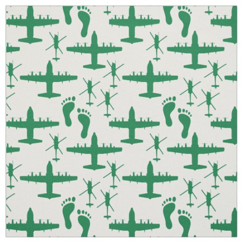 Jolly Green Rescue Team Pattern Fabric