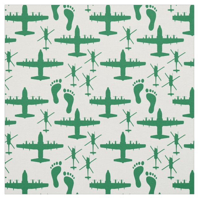 Jolly Green Rescue Team Pattern Fabric (Swatch)