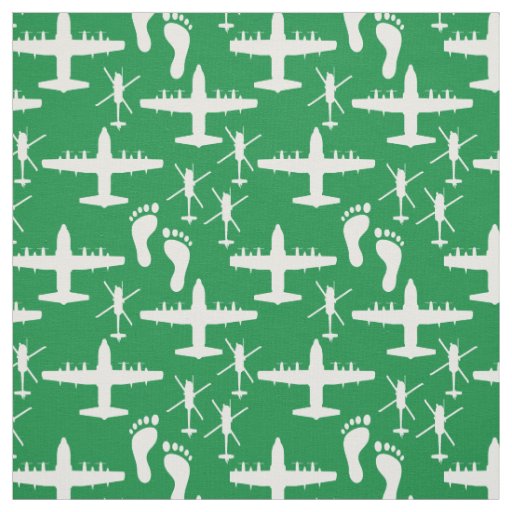 Jolly Green Rescue Team Pattern Fabric