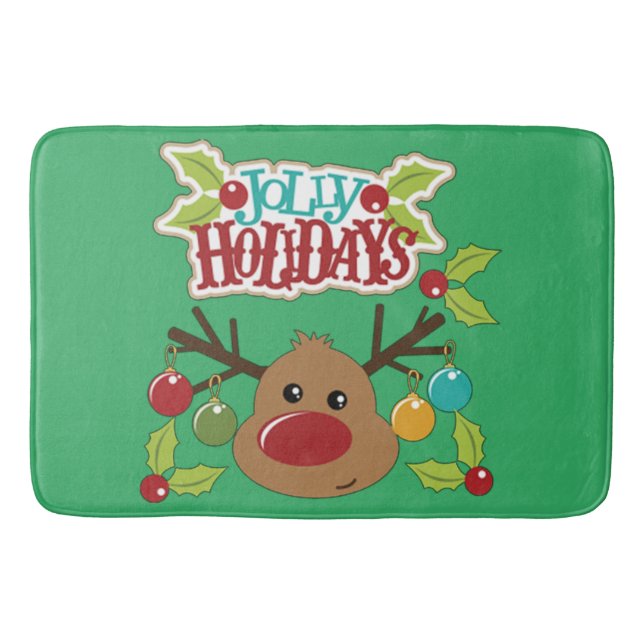 Jolly Holidays Bathroom Mat (Front)