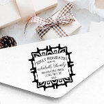 Jolly Holidays Return Address Rubber Stamp<br><div class="desc">A fresh new design for your holiday greetings! If your information needs to be adjusted,  just click on customize further to control the sizing,  font,  and more! Matches the Jolly Holiday products in my shop.</div>