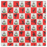 JOLLY HOLLY BALLERINA CHRISTMAS DESIGN FABRIC