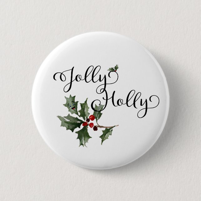 Jolly Holly Button (Front)