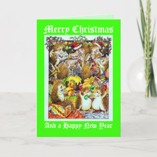 Jolly Holly Christmas Prickles Card