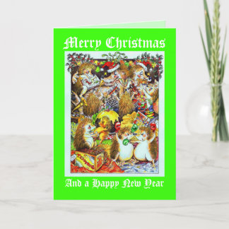 Jolly Holly Christmas Prickles Card
