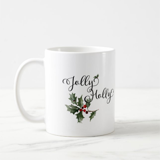 Jolly Holly Coffee Mug (Left)