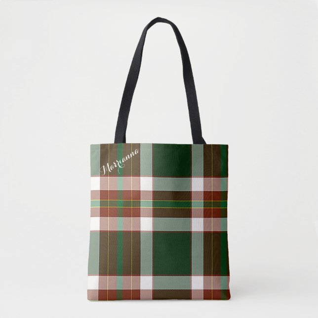 Jolly Holly plaid Tote Bag (Front)