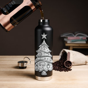 Jolly Hydration: Christmas Tree-Emblazoned Water Bottle