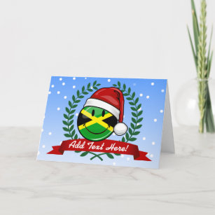Jolly Jamaican Flag Christmas Style Holiday Card