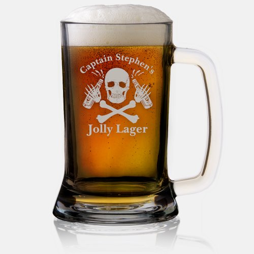 Jolly Lager Boat Captain Custom Beer Pirate Theme Stein