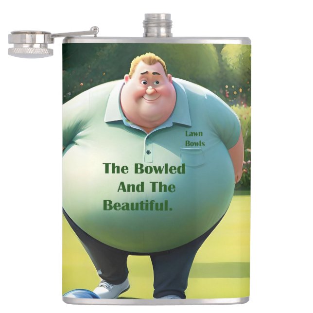 Jolly Lawn Bowler Man, Flask (Opened)