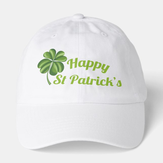 Jolly Leprechaun St. Patrick’s Day 3D Illustration Hat (Front)
