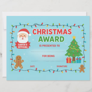 Jolly Lights Christmas Award Certificate