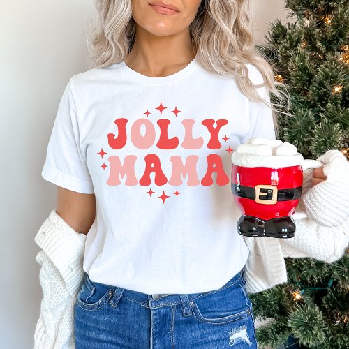 Jolly Mama Holiday Christmas T_Shirt