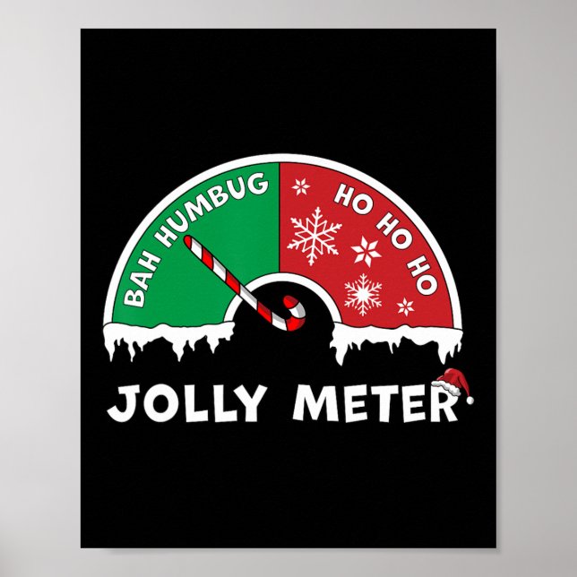 Jolly Meter Bah Humbug To Ho Ho Ho Anti Christmas  Poster (Front)