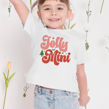 Jolly Mini Retro Groovy Christmas Holidays Toddler T-shirt