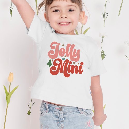 Jolly Mini Retro Groovy Christmas Holidays Toddler T_shirt