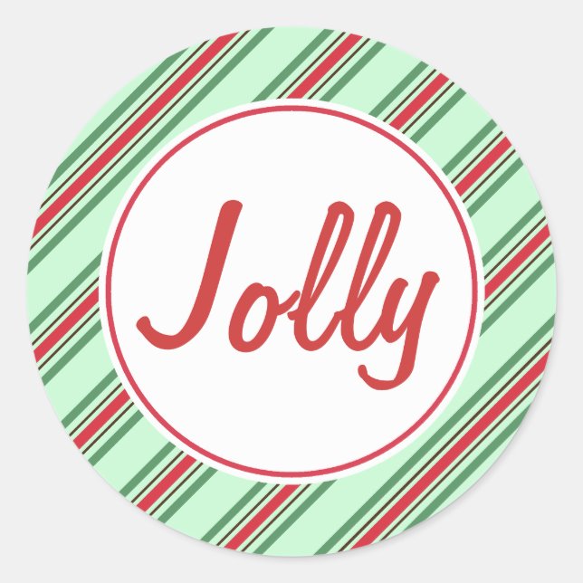 Jolly Mint Christmas Stickers (Front)