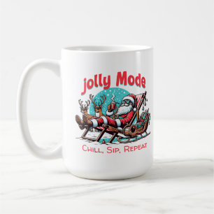 Jolly Mode Santa Chill Sip Repeat  for Coworker Coffee Mug