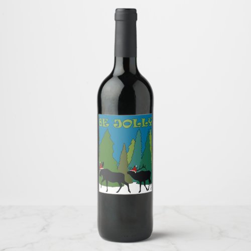 Jolly Moose and Elk Wine Label
