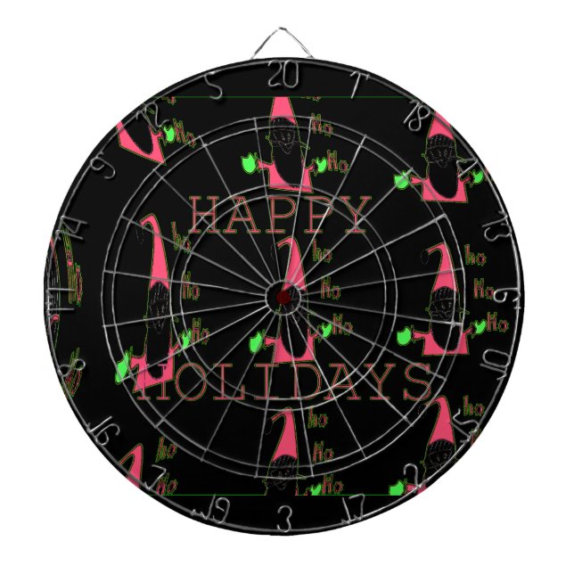 Jolly Mouse Santa: A Fun Holiday Illustration. Dartboard With Darts (Front)