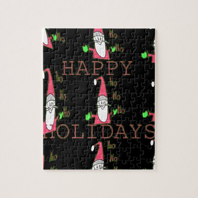 Jolly Mouse Santa: A Fun Holiday Illustration. Jigsaw Puzzle (Vertical)