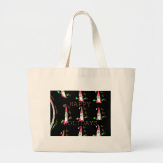 Jolly Mouse Santa: A Fun Holiday Illustration. Large Tote Bag