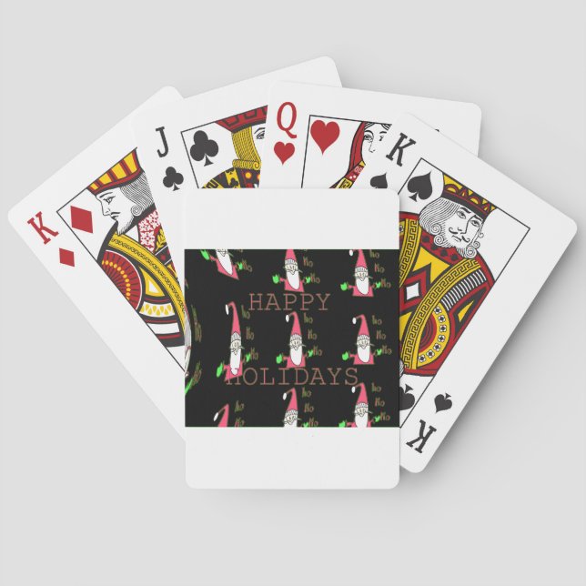 Jolly Mouse Santa: A Fun Holiday Illustration. Poker Cards (Back)