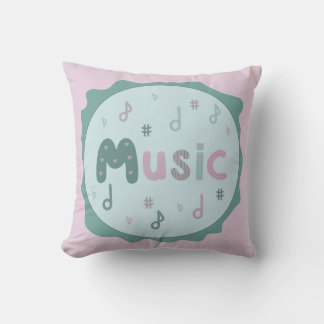 jolly music throw pillow