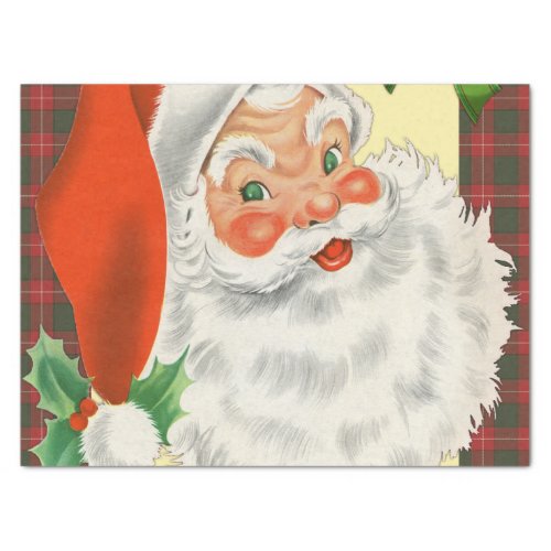 Jolly Old Father Christmas Retro Tissue Paper