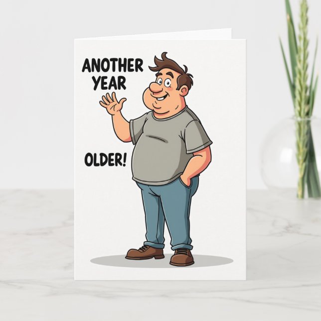 Jolly Old Man Birthday Card (Front)