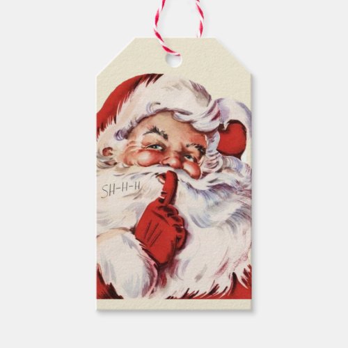 Jolly Old Saint Nicholas Santa Claus Sh_h_h Gift Tags