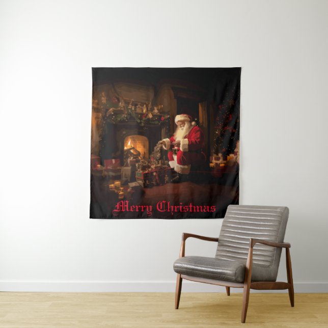 Jolly Old Saint Nick Tapestry (In Situ)