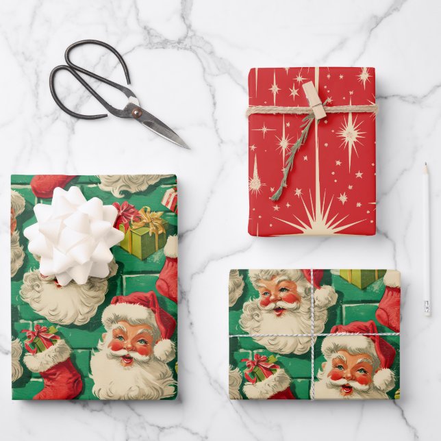 Jolly Old St. Nick's Wrapping Paper Sheets (Front)