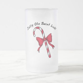 Jolly Ole Saint Lick Candy Cane Mug mug