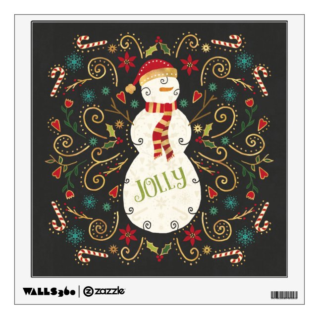 Jolly Otomi Holiday Snowman Wall Decal (Front)
