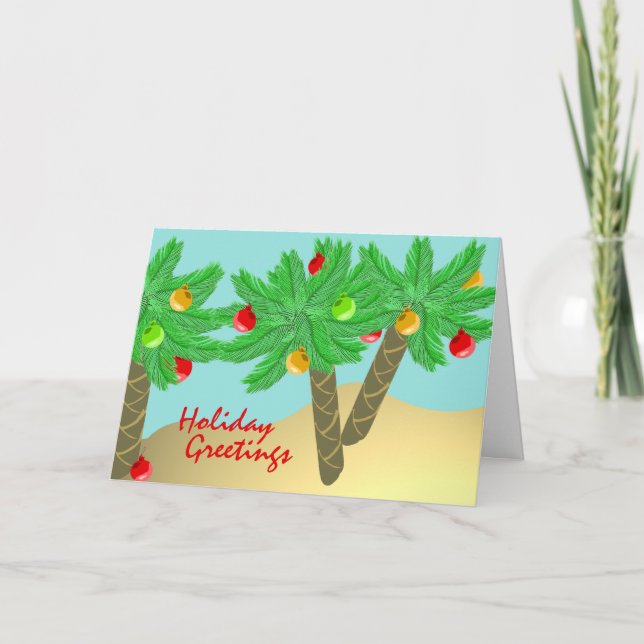Jolly Palm Trees/ Holiday Card (Front)